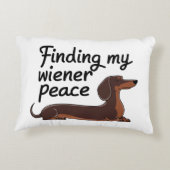 Find My Wiener Peace — Dachshund Lover アクセントクッション (裏面)
