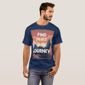 “Find Peace in the Journey” – Unisex Jambhala Vibe Tシャツ (正面フル)