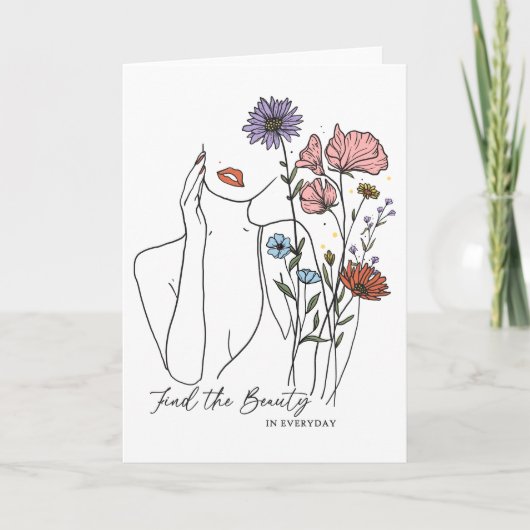 Find The Beauty In Everyday Inspirational Quote  カード (正面)