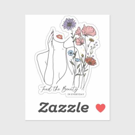 Find The Beauty In Everyday Inspirational Quote  シール (シート)