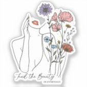 Find The Beauty In Everyday Inspirational Quote  シール (正面)