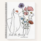 Find The Beauty In Everyday Inspirational Quote  ノートブック (正面)