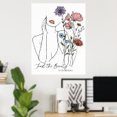 Find The Beauty In Everyday Inspirational Quote  ポスター (ホームオフィス)