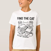 Find The Cat – Optical Cat Puzzle Tシャツ (正面)