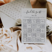 Find the Guest Bingo | Printable Bridal Shower  招待状