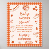 Find The Hidden Objects Baby Shower Game Sign ポスター (正面)