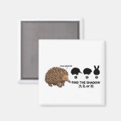 Find The Shadow: Cute Echidna Australia Animal Gam マグネット (正面/裏面)