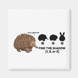Find The Shadow: Cute Echidna Australia Animal Gam マグネット