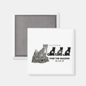 Find The Shadow: Snow Leopard Kazakhstan Animal Wo マグネット (正面/裏面)