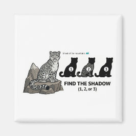 Find The Shadow: Snow Leopard Kazakhstan Animal Wo マグネット