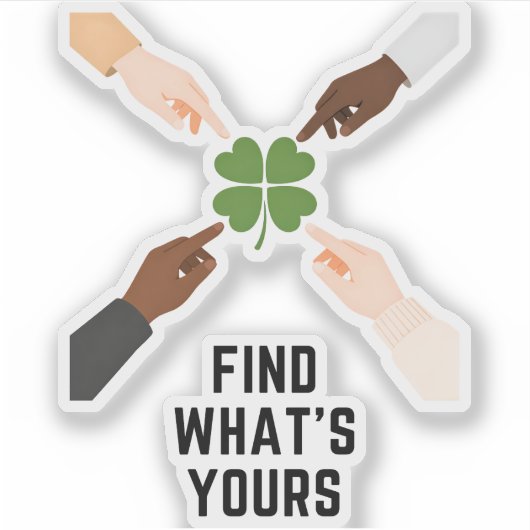 Find Whats Yours Minimal Vinyl Sticker シール (正面)