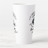 "Find Your Boundaries, then ski過去" Mag カフェラテマグ (正面)