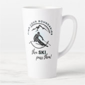 "Find Your Boundaries, then ski過去" Mag カフェラテマグ (右)