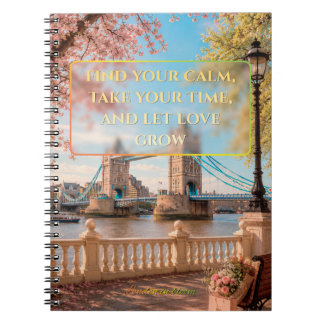 Find Your Calm Let Love Grow ロンドンブリッジジャーナル ノートブック