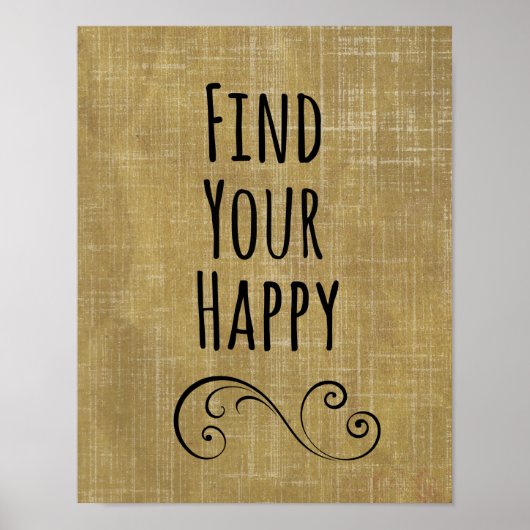 Find your Happy引用文 ポスター (正面)