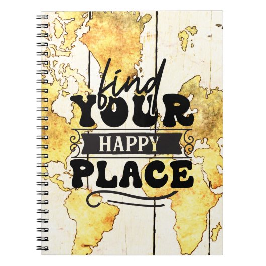 Find Your Happy Place Travel ノートブック (正面)