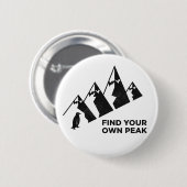 Find Your Own Peak– Inspirational Penguin Design 缶バッジ (正面&裏面)