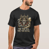 Find Your Path Skull Phoenix Compass Adventure Tシャツ (正面)
