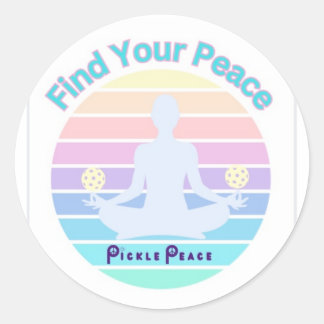 「Find Your Peace」ピクレボールのシール ラウンドシール