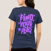 Find your peace purples トライブレンドＴシャツ (裏面)