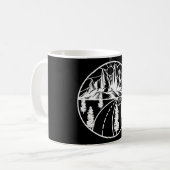 Find Your Roadシンプル WhiteデザインIn Black コーヒーマグカップ (正面左)
