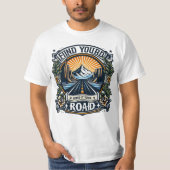 Find Your Road - Adventure Awaits Tシャツ (正面)
