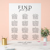 Find Your Seat! Elegant White Transparent Wedding アクリルサイン (ウェディング)