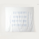 Find Your Seat Fabric Blue Wedding Seating Chart  タペストリー (正面(横))
