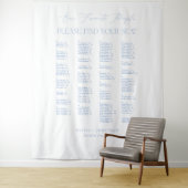  Find Your Seat Fabric Blue Wedding Seating Chart  タペストリー (インサイチュ)