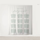 Find Your Seat Wedding Seating Chart Banner タペストリー (正面)