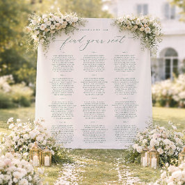 Find Your Seat Wedding Seating Chart Banner タペストリー