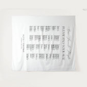 Find Your Seat Wedding Seating Chart  Fabric タペストリー (正面(横))