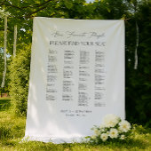 Find Your Seat Wedding Seating Chart  Fabric タペストリー