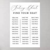 Find Your Seat Wedding Seating Chart Minimalist ポスター (正面)