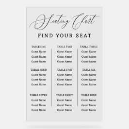 Find Your Seat Wedding Seating Chart Sign アクリルサイン