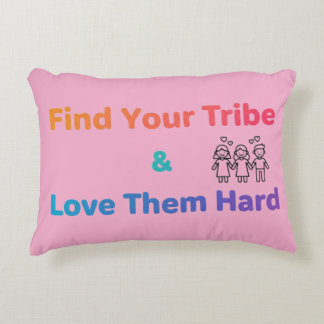 Find Your Tribe Love Them Hard Inspirational  アクセントクッション