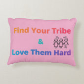 Find Your Tribe Love Them Hard Inspirational  アクセントクッション (裏面)