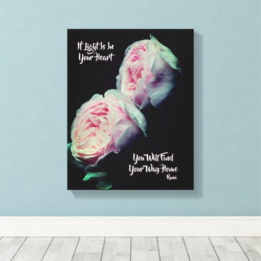 Find Your Wayホームるみ感動的引用文 キャンバスプリント (インサイチュ (ウッドフロア))
