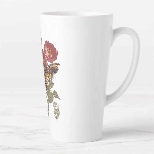 find yourself and be that self motivation  カフェラテマグ (右)