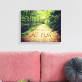 Find Yourself Go 走 Runners感動的引用文 キャンバスプリント (インサイチュ (リビング))