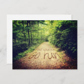 Find Yourself Go 走 Runners感動的引用文 ポストカード (正面/裏面)