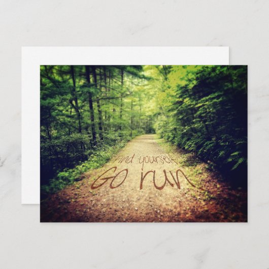 Find Yourself Go 走 Runners感動的引用文 ポストカード (正面/裏面)