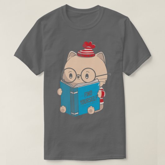 Find Yourself Journey Healing Cat Book by Tobe Fon Tシャツ (デザイン正面)