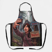 Finding Bigfootサスカッチセルフィー エプロン (正面)