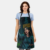 Finding Bigfootサスカッチセルフィー エプロン (着用した状態)