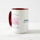 Finding Inner Peace One Asana At A Time Name & DOB マグカップ (正面左)