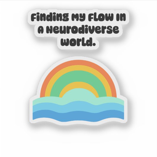 Finding My Flow Neurodiverse World Alignment シール (正面)