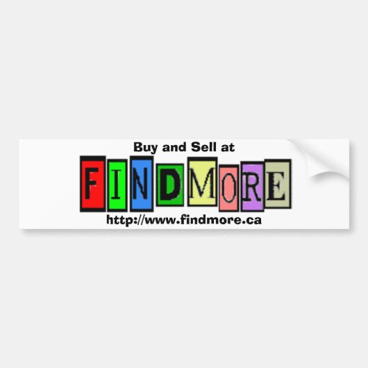 FindMore.caで売買して下さい バンパーステッカー (正面)