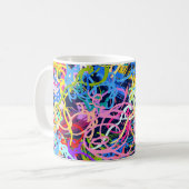 Fine Art background. Seamless pattern with grunge コーヒーマグカップ (正面左)