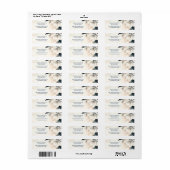 Fine Art Blue Ivory Flower |  Wedding ラベル (フルシート)